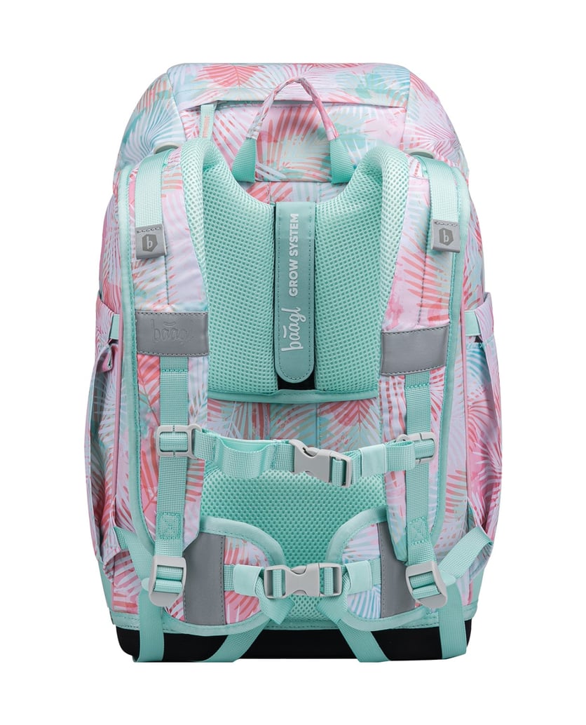 Baagl-Schulrucksack-Set-Airy-Plus-Sunset-5tlg.:-Schulrucksack,-Federmäppchen,-Turnbeutel,-Schürze,-Brustbeutel-rosa