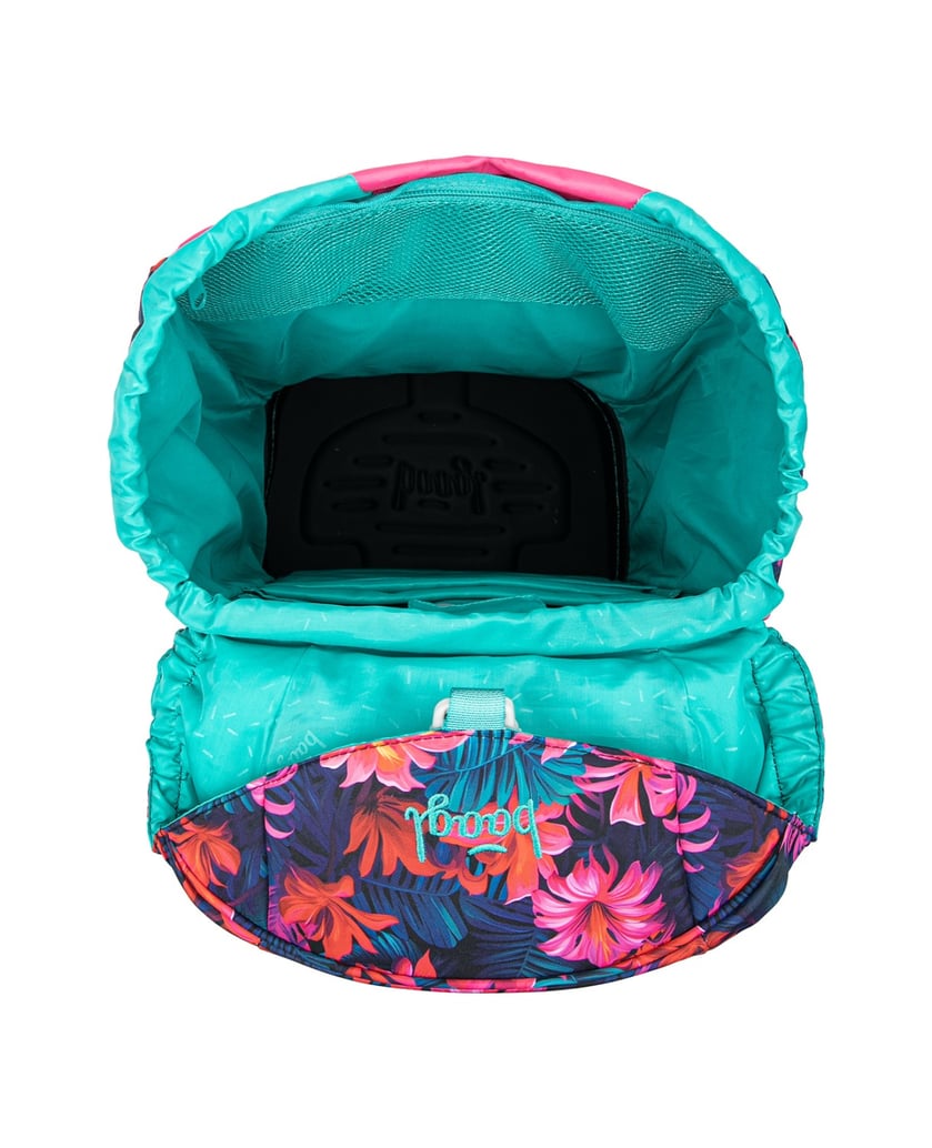 Baagl-Schulrucksack-Set-Airy-Plus-Flamingos-5tlg.:-Schulrucksack,-Federmäppchen,-Turnbeutel,-Schürze,-Brustbeutel-blau