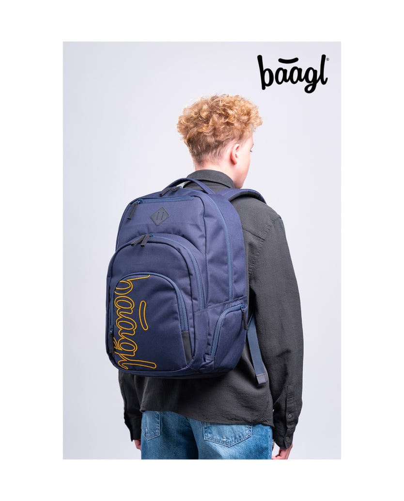 Baagl-Schulrucksack-Set-Coolmate-Lux-3tlg.:-Schulrucksack,-Federmäppchen,-Turnbeutel-blau
