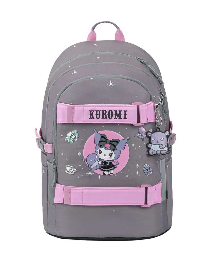 Baagl-Schulrucksack-Skate-Kuromi-Grey-grau