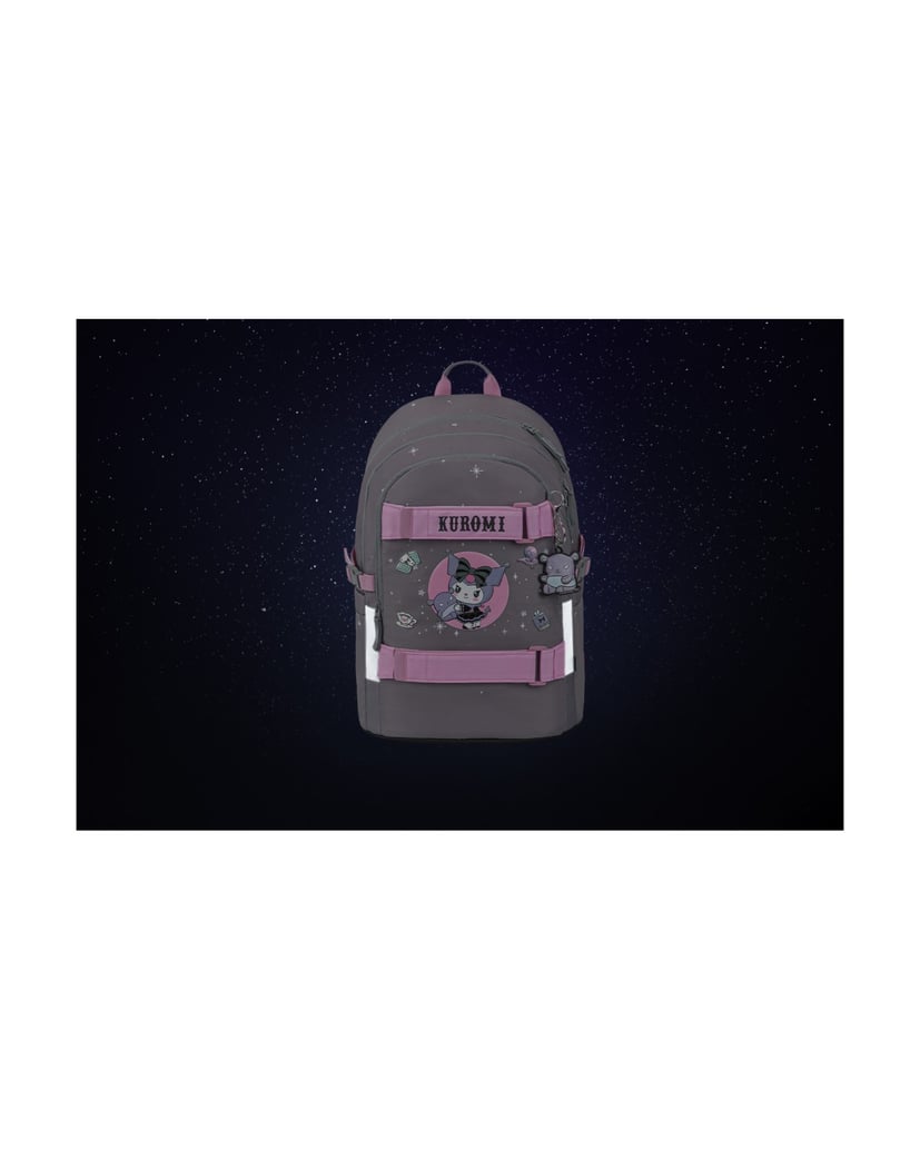 Baagl-Schulrucksack-Skate-Kuromi-Grey-grau