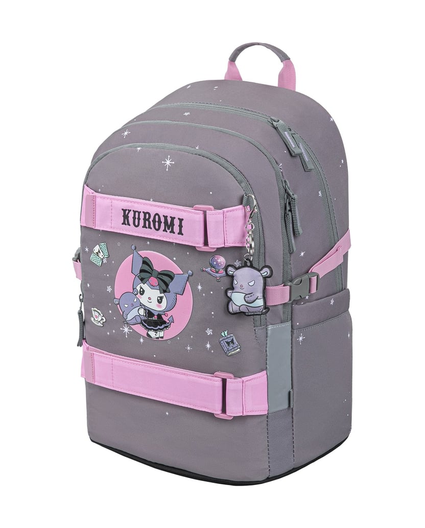 Baagl-Schulrucksack-Skate-Kuromi-Grey-grau