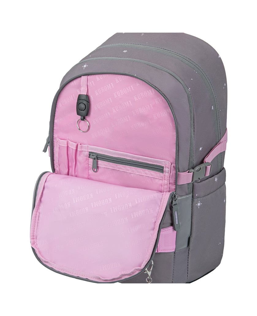 Baagl-Schulrucksack-Skate-Kuromi-Grey-grau