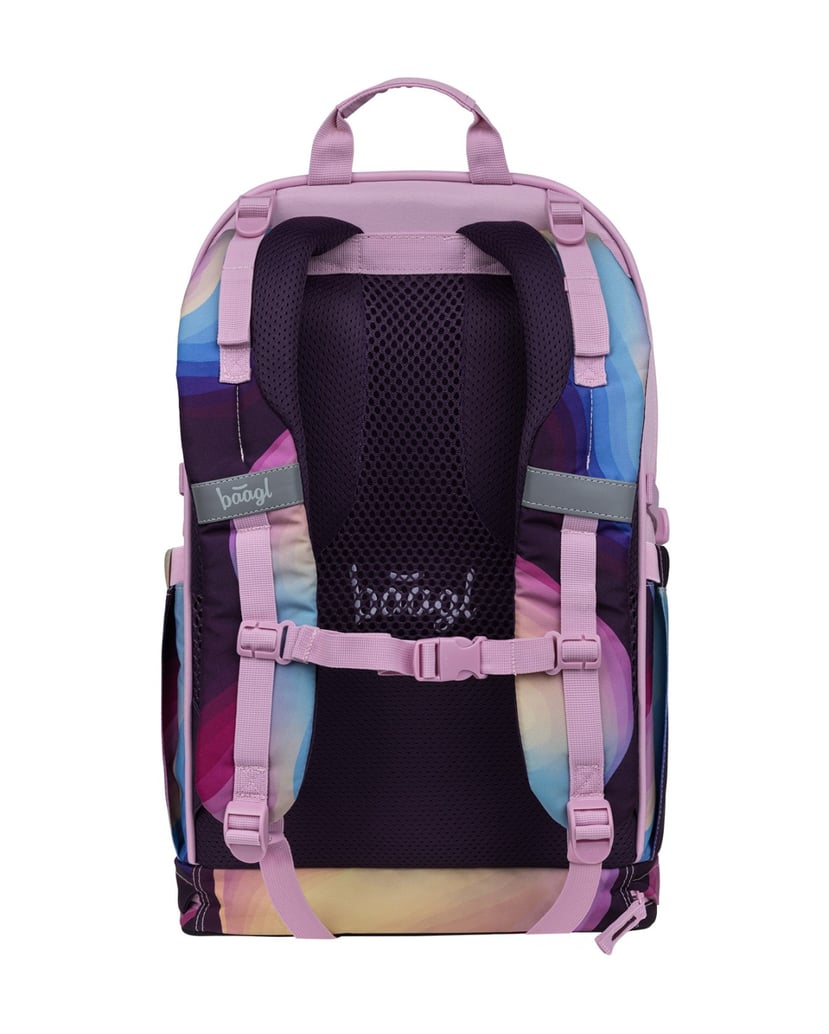 Baagl-Schulrucksack-Set-Cubic-Lyra-3tlg.:-Schulrucksack,-Federmäppchen,-Turnbeutel-rosa