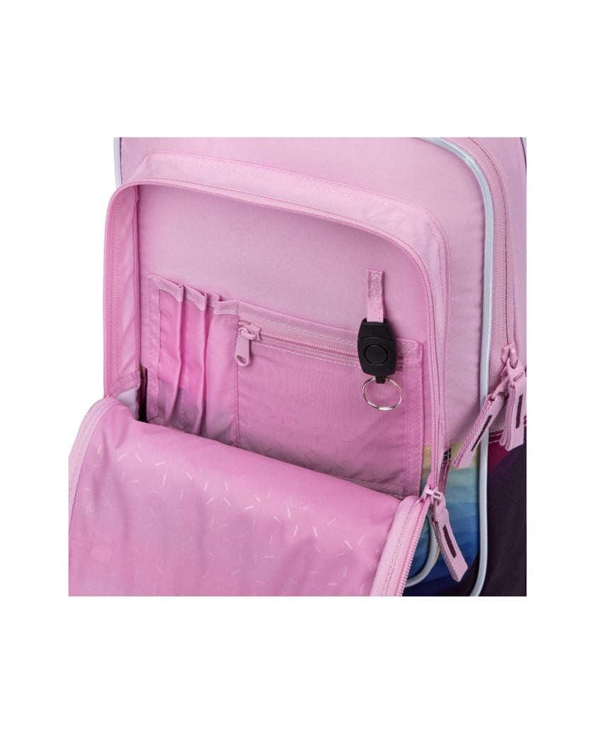 Baagl-Schulrucksack-Set-Cubic-Lyra-3tlg.:-Schulrucksack,-Federmäppchen,-Turnbeutel-rosa