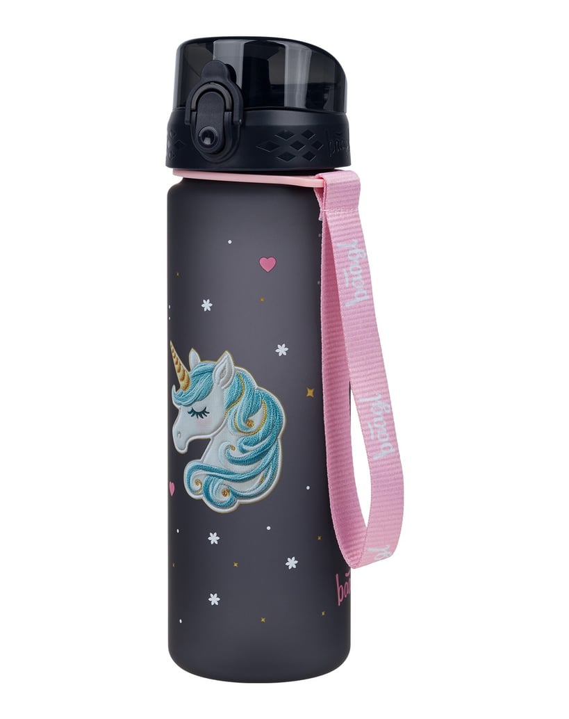 Baagl-Trinkflasche-Tritan-Unicorn-Gold-500-ml-blau