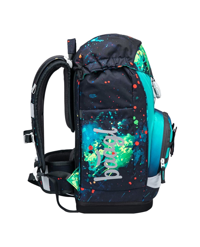 Baagl-Schulrucksack-Set-Airy-Plus-Chill-5tlg.:-Schulrucksack,-Federmäppchen,-Turnbeutel,-Schürze,-Brustbeutel-blau
