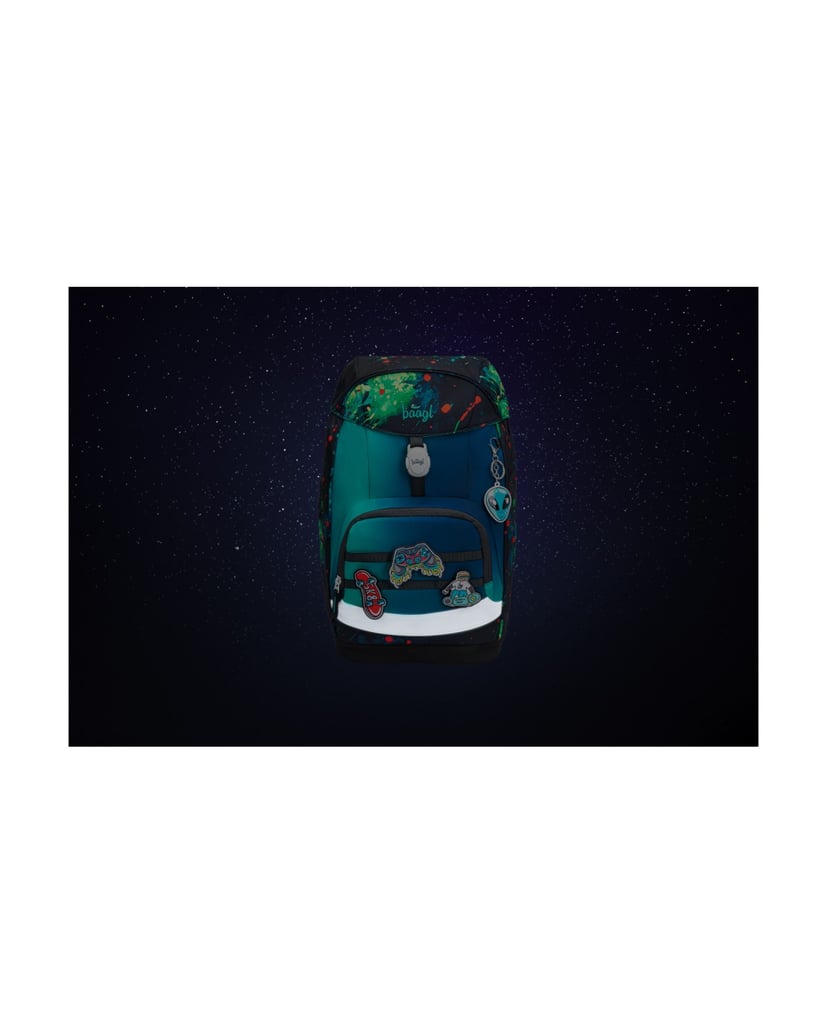 Baagl-Schulrucksack-Set-Airy-Plus-Chill-5tlg.:-Schulrucksack,-Federmäppchen,-Turnbeutel,-Schürze,-Brustbeutel-blau