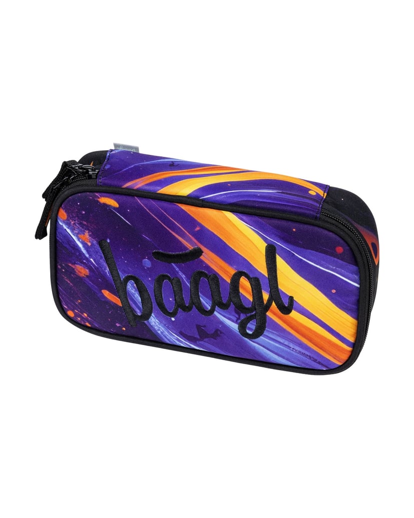 Baagl-Schulrucksack-Set-Skate-Vibe-3tlg.:-Schulrucksack,-Federmäppchen,-Sporttasche-lila