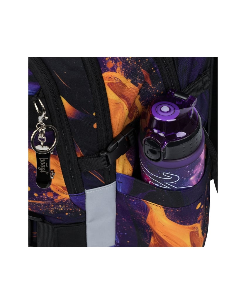 Baagl-Schulrucksack-Set-Skate-Vibe-3tlg.:-Schulrucksack,-Federmäppchen,-Sporttasche-lila