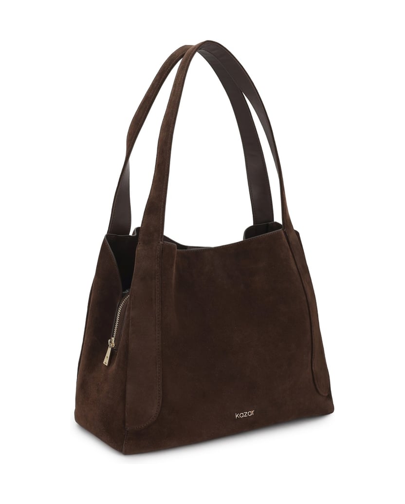 Kazar-Klassische-schultertaschen-aus-weichem-wildleder-braun