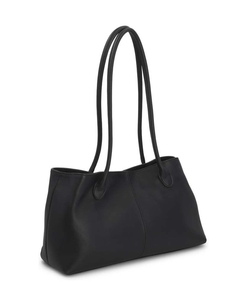 Kazar-Tasche-aus-Leder-in-Schwarz-mit-langen-Griffen-schwarz