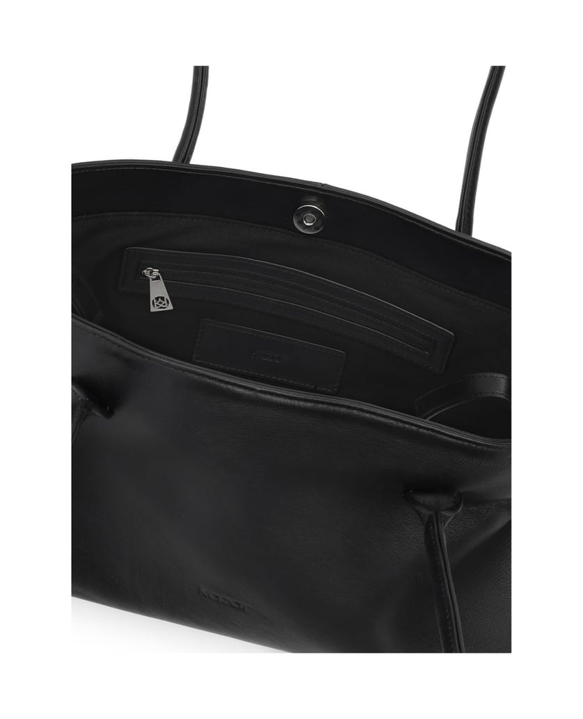 Kazar-Tasche-aus-Leder-in-Schwarz-mit-langen-Griffen-schwarz