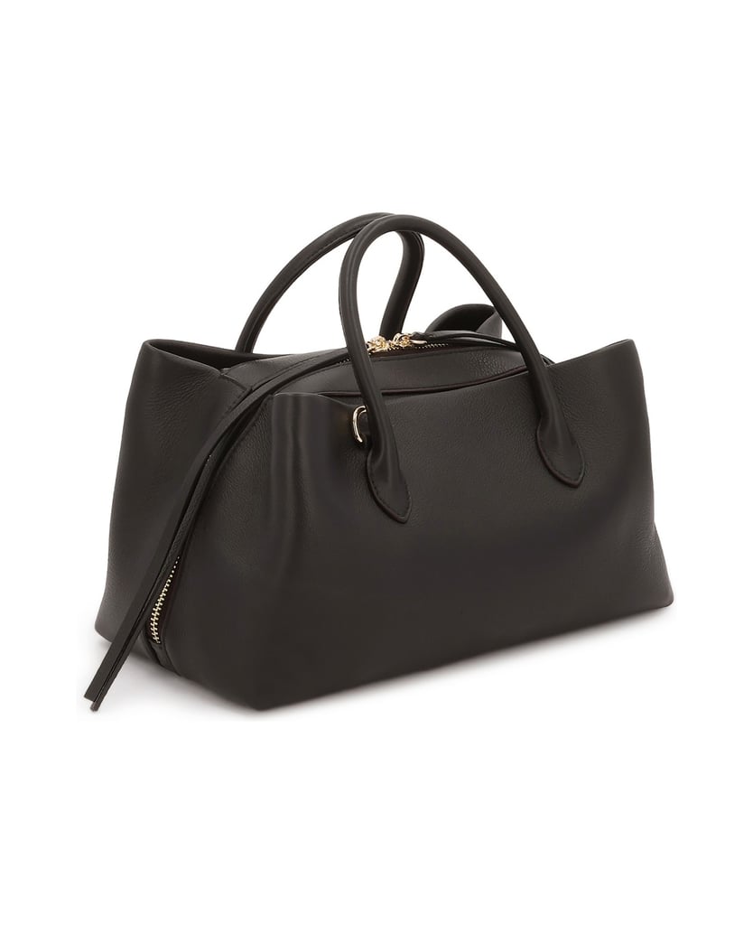 Kazar-Dunkelbraune-Ledertasche-mit-skulpturalen-Linien-dunkelbraun