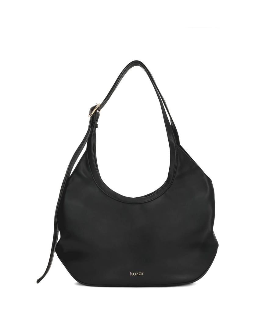 Kazar-Hobo-Tasche-aus-schwarzem-Leder-in-Schwarz-auf-der-Schulter-schwarz