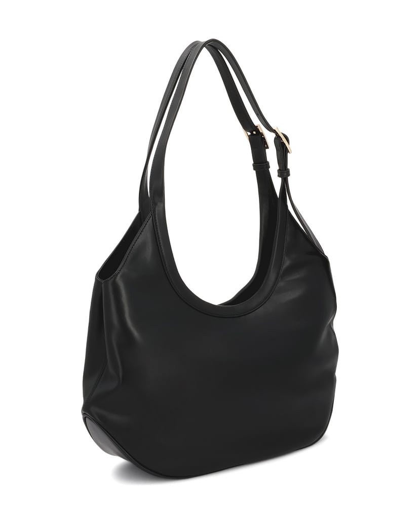 Kazar-Hobo-Tasche-aus-schwarzem-Leder-in-Schwarz-auf-der-Schulter-schwarz