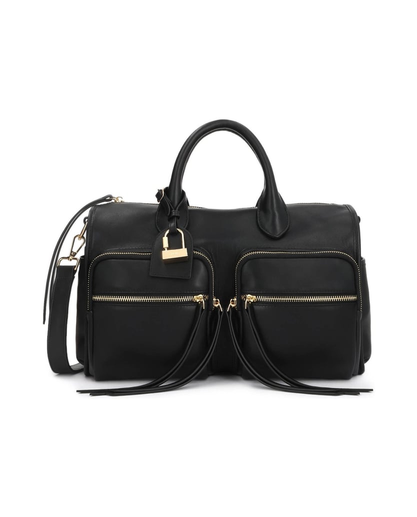 Kazar-Leder-Kästchen-Tasche-mit-abnehmbarem-Riemen-schwarz