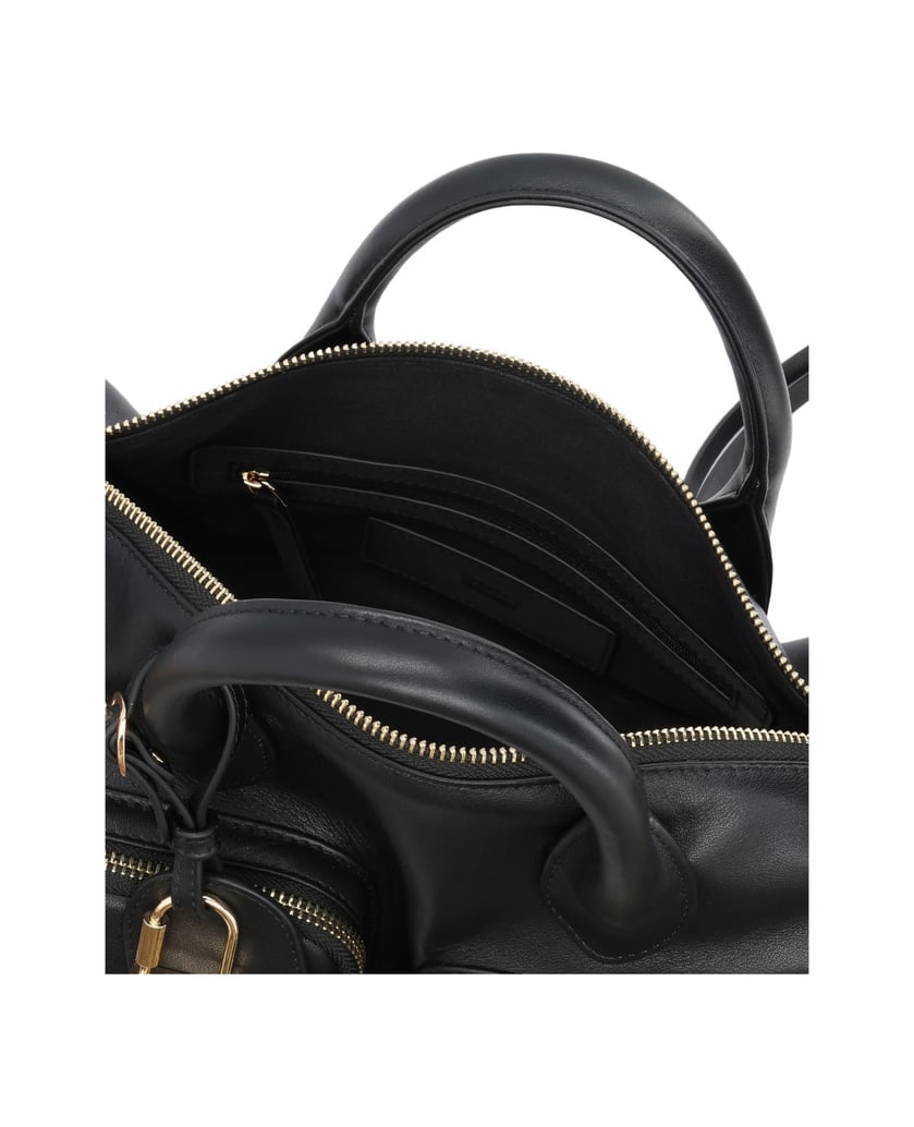 Kazar-Leder-Kästchen-Tasche-mit-abnehmbarem-Riemen-schwarz