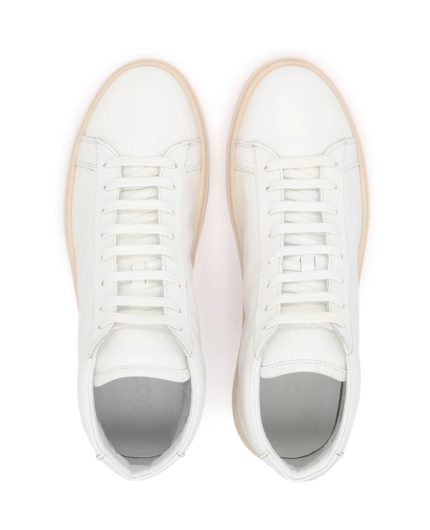 Kazar-Weiße-Sneakers-aus-Naturleder-im-High-Top-Design-weiss