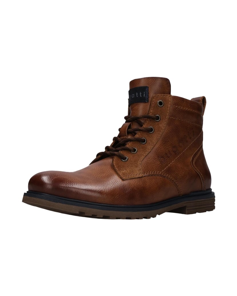 BUGATTI-Schnürstiefel-cognac