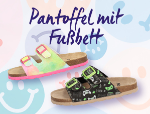 Pantoffel mit Fußbett für Kinder