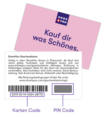 Anleitung für die Shoe4You Geschenkkarte