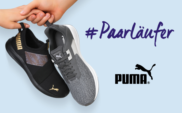 Graue und schwarze Puma Sneaker für Damen und Herren